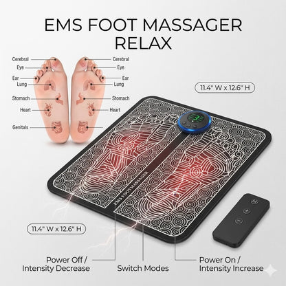 Wazir™ EMS Foot Massager Mat – Pain Relief, Leg Recovery & Muscle Relaxation