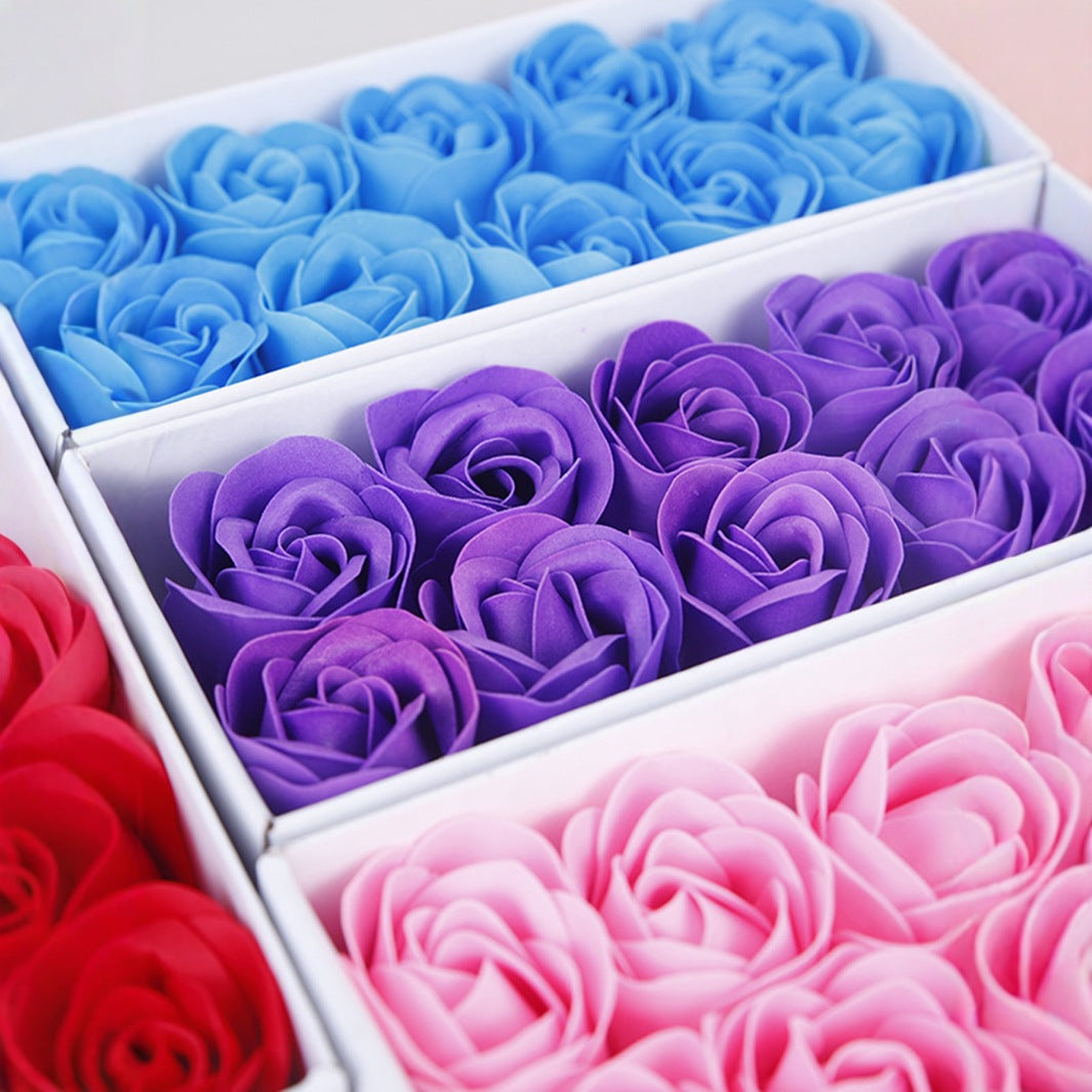 Double Heart Rose Soap Flower Gift Box – Romantic Eternal Flower for Valentine, Birthday & Anniversary Gift