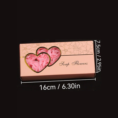 Double Heart Rose Soap Flower Gift Box – Romantic Eternal Flower for Valentine, Birthday & Anniversary Gift