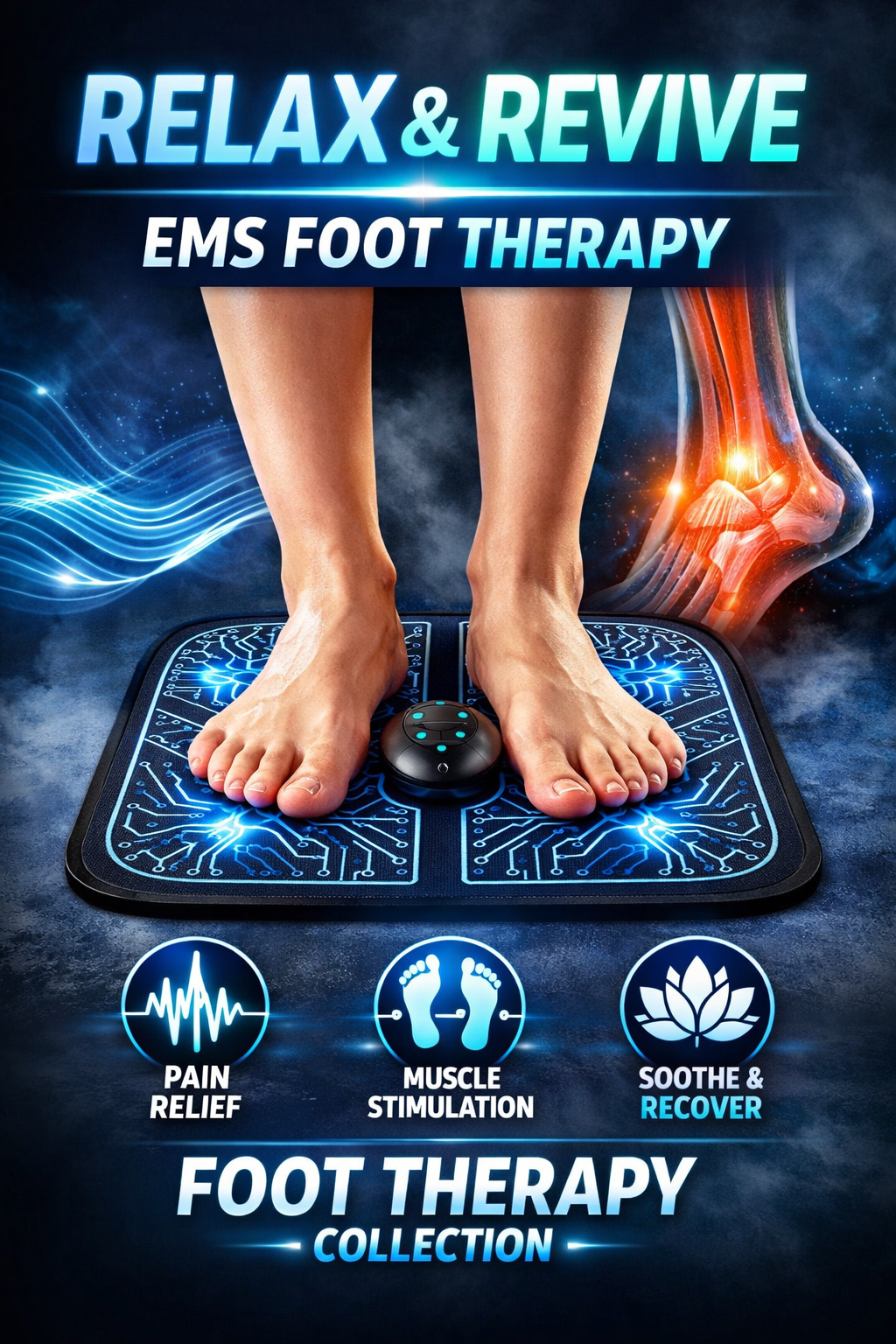 EMS Foot Massager Mat – Relax, Recover & Relieve Pain in Minutes Relaxation Therapy ✨