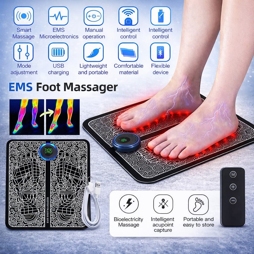 Wazir™ EMS Foot Massager Mat – Pain Relief, Leg Recovery & Muscle Relaxation