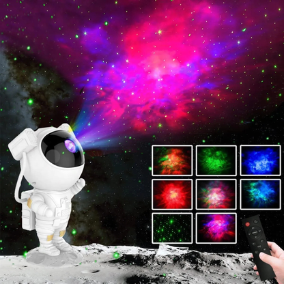Wazir™ Astronaut Galaxy Star Projector – LED Nebula Night Light with Remote Control
