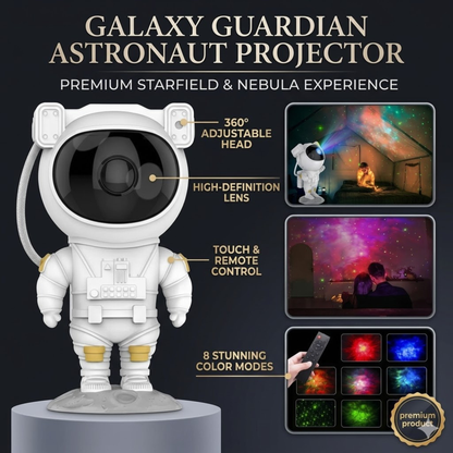 Wazir™ Astronaut Galaxy Star Projector – LED Nebula Night Light with Remote Control