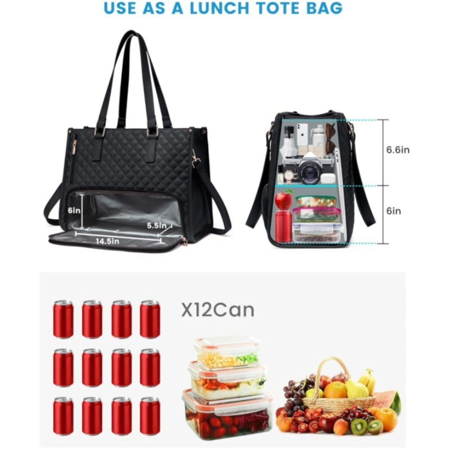 Wazir Executive Series insulated lunch tote bag