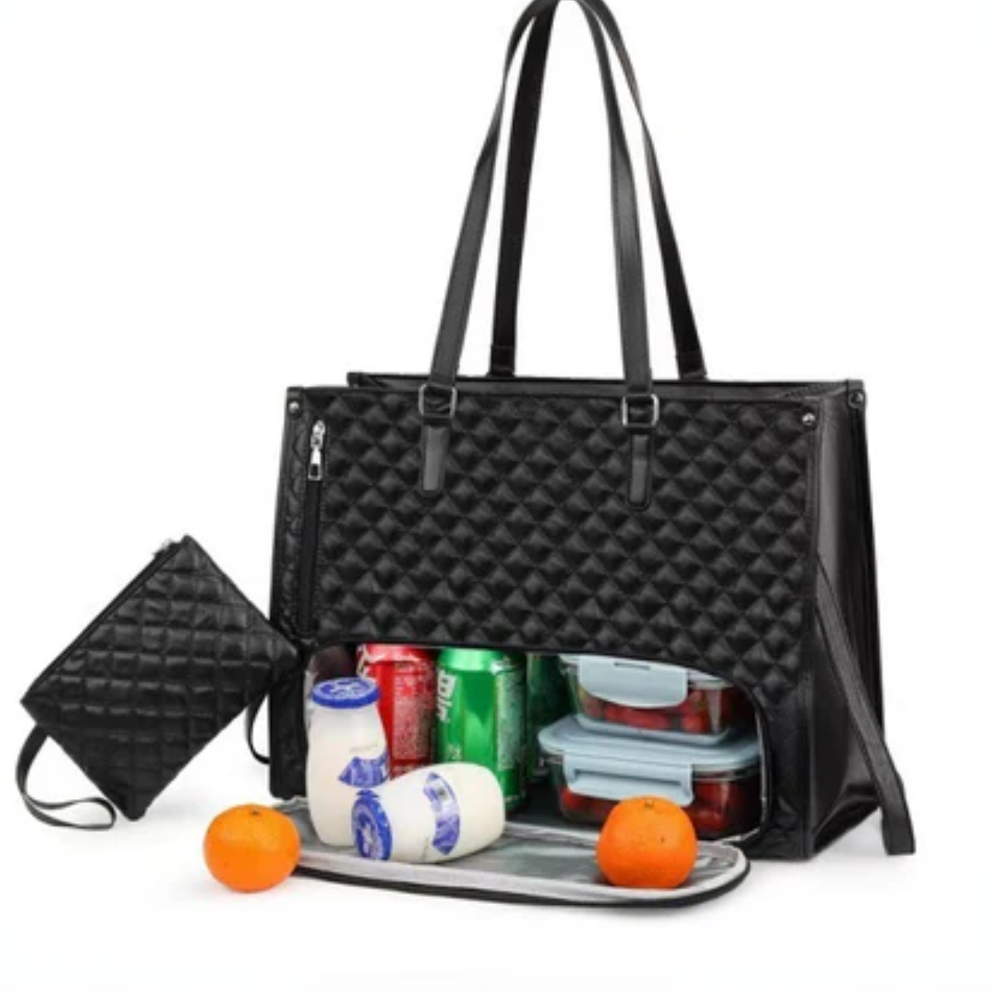 Premium dual compartment work tote bag