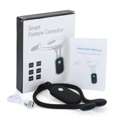 Wazir™ PosturePro Align — Smart Posture Corrector Collar with Haptic Feedback & LED Display