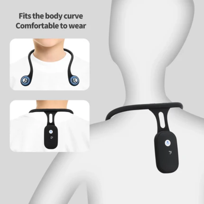 Wazir™ PosturePro Align — Smart Posture Corrector Collar with Haptic Feedback & LED Display